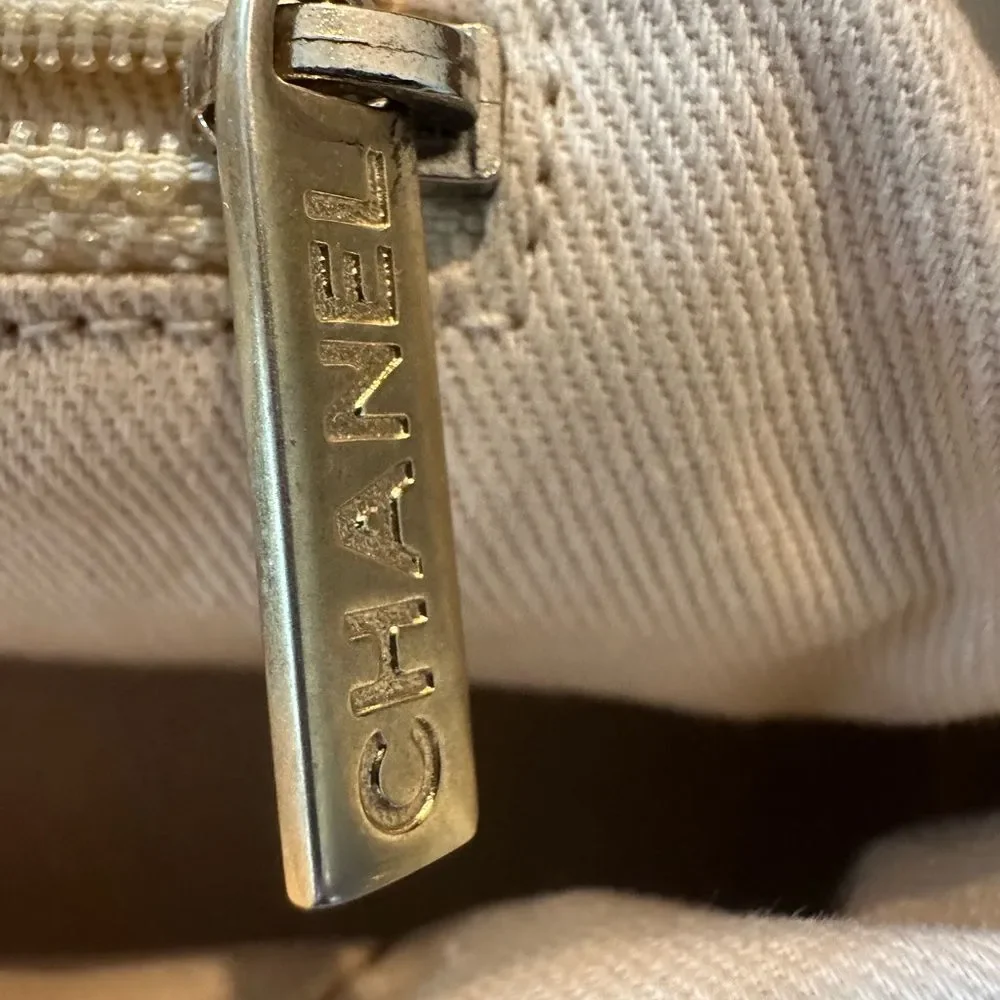 Chanel Quilted Shoulder Bag with Champagne Gold Accents
